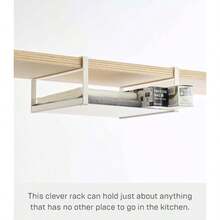 Yamazaki 1 Tier Home 2443 - Organizador de Almacenamiento para estanterías Talla única Color Blanco - como en la foto - Ver 4