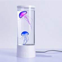 TYUTE 1PC Dreamy And Realistic Jellyfish Night Light, 7-Color Night Light Can Be Switched At Will, Dynamic Color-Changing LED Lighting Decoration, Jellyfish Vivid And Niche Design, Suitable For Indoor Ocean Light Decoration In Bedrooms, Living Rooms And Dining Tables. Christmas, Halloween, Perfect Gifts - 白色 - 查看 1