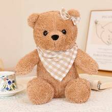 1pc Teddy Bear Plush Doll, Soft Stuffed Teddy Bear Doll, Cute Plush Doll, Decoration For Valentine's Day, Wedding, Party, Gift For Girlfriend, Best Friend, Birthday - Multicolor - View 17