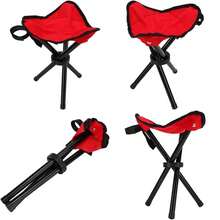 RiToEasysports Taburete de Trípode para Acampar, Silla de Campamento con Trípode Plegable Portátil, Asiento de Trípode para Acampar Ligero para Senderismo, Caza, Caminar, Viajes de Pesca(Rojo) - Multicolor - Ver 1