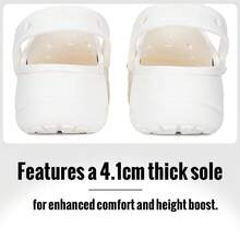 Crocs Sandalias tipo zuecos para mujer para exteriores, ligeras y cómodas Bayacloud, adecuadas para deportes y uso casual, Estilo No. 208186-100 - Blanco - Ver 5