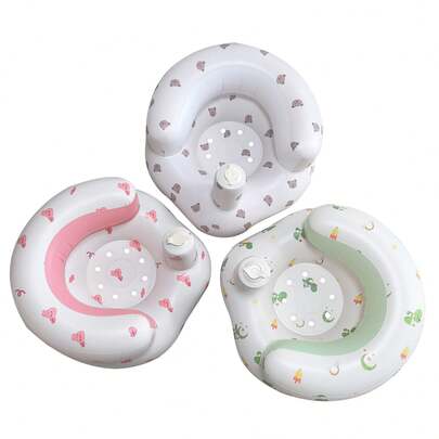1pc Inflatable Baby Floor Seat, Suitable For 3-36 Months Infants, Can Be Used As Baby Floor Chair, Built-In Air Pump, 3 Style Options