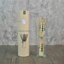 2-Pcs New Matcha Tea Set, Japanese Style, Includes 100 Tea Leaves, 120 Tea Leaves, 80 Tea Leaves, Tea Whisk, Paper Drum Packaging, And Egg Beater