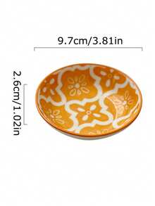 1pc Bohemian Ceramic Flavor Dish Dip Dish - Multicolor - View 4