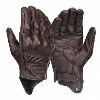 1 Pair Motorbike Gloves Riding Touch Screen Gloves Motorcycle Gloves Leather Vintage Bicycle Riding Protection Motocross Anti Fall Glove Motorcycle Accessories Riding Essentials For Women Men Rider Gifts