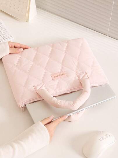 Solid Color Minimalist Laptop Sleeve, Tablet/ Protective Case, Handheld Storage Bag, Waterproof Shockproof, Multifunctional Portable, With Zipper, Laptop Accessories Organizer, Back To School Supplies Bag, Work/Study Laptop Carrying Bag