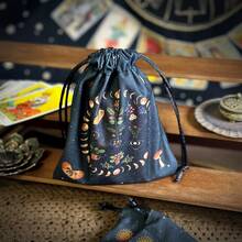 1PC Elegant Triple Moon Altar Cloth - Mystical Floral & Celestial Design, With Tarot Bag Optional,Moon Phase Tarot Mat With Butterfly & Crescent Moons, Witchy Cottage Core Decor For Spreads, Moon Decorations Room Decor - Multicolor - View 9