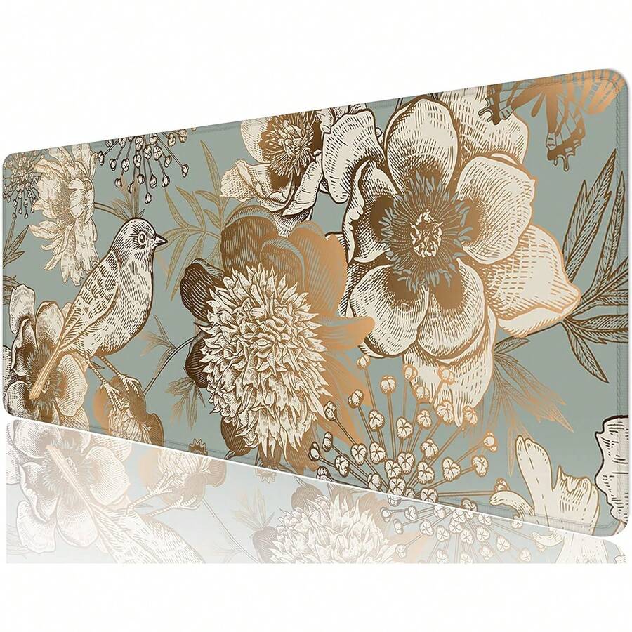 Mouse Pads - White and Pink Flowers. - View 1