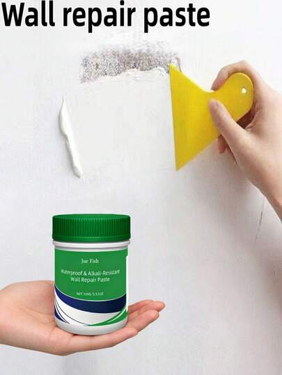 Pasta reparadora de pared - Reparación de paredes interiores, impermeable, anti-moho, renovación, uso doméstico, elemento esencial para el mantenimiento del hogar DIY, durable, sin desprendimiento, adecuado para daños en la pared, descascarillado, grietas en la pared, eflorescencia alcalina, agujeros