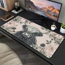 1pc Original Illustration Art Exhibition Themed Mouse Pad, Ox Year Theme Non-Slip Mouse Pad, Can Be Used As Desk Mat, Keyboard Mat, Non-Slip Rubber Base, Suitable For 6 Scenarios, NFT Digital Art Gallery, Bohemian Style, Blockchain Art Gallery, NFT Art