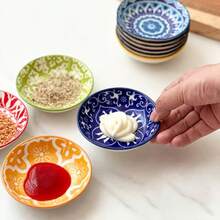 1pc Bohemian Ceramic Flavor Dish Dip Dish - Multicolor - View 9