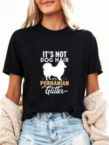 It's Not Dog Hair, It's Pomeranian T-Shirt - Black 3 - View 2