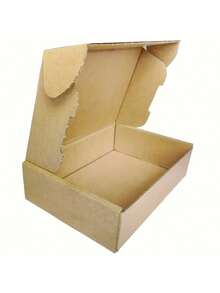 10pcs Packaging Brown Corrugated Paper Box, Made Of Paper Material, Suitable For Small Businesses, For Transportation - Perfect For Packaging And Gift Boxes - Brown - View 3