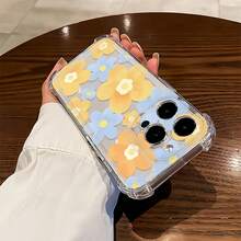 Funda GroovyDaisyPowerFlowerPrint con diseño Element, compatible con iPhone 16, 15, 14 Pro Max, 13, 12, 11, XR y XS Plus. Fabricada en silicona TPU, ofrece protección contra golpes y caídas, además de una excelente sensación al tacto. Es el regalo ideal para familiares, amigos y seres queridos. - transparente - Ver 4