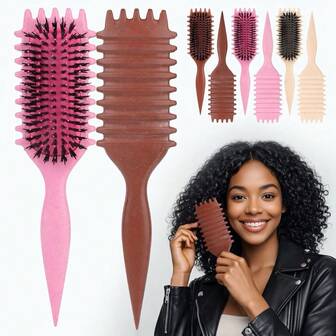 Hair brushes-UK+EU 2025 Professional Curling Hair Brush, Creates Perfect Curls, Waves And Spirals - Non-Frizzy, Smooth And Easy To Comb, Salon-Level Styling