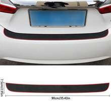Car Rear Boot Bumper Sill Body Guard Protector Rubber Plate Trim Strip Cover UK. - A - View 4