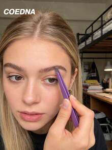 Eyebrow Scissors + Double-Headed Brow Trimmer + Tweezers 3 Pieces Set Beauty Tool Combo For Daily Eyebrow Shaping / Date Makeup Touch-Ups, Portable & Beginner-Friendly Beauty Tools - Multicolor - View 9