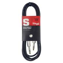 Stagg SAC3PS DL - de instrumento de conector a conector (3/10 pies) - Straight Jack Deluxe - Ver 8