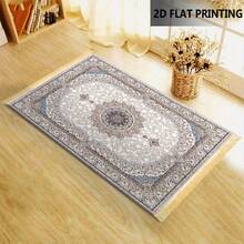 1pc Shallow Brown Geometric Floral Prayer Mat, Artistic Prayer Rug, Creative Prayer Pad, Easy To Clean - Multicolor - View 2