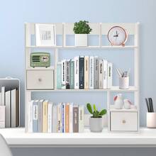 Wood Desk Organizer With File Organizer For Office Supplies Storage & Desk Accessories. Perfect Decor Combo For Desk Organization, Home Office And More(Pine Color/White) - White - View 1