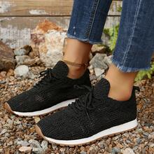 女士优雅圆头平底系带厚底时尚运动鞋