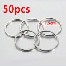 20pcs/50pcs 8-35mm Copper Closed Round Earring Rings, Flat Open Rings, Suitable For DIY Earring & Pendant Jewelry Making Accessories