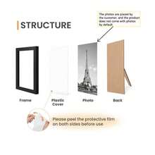 5pcs/10pcs/Set Wooden Photo Frames, Suitable For Photo Wall, Available Sizes: 10x15, 15x20, 20x25 Inches, A4, Can Be Placed On Desk Or Hung On Wall, Photo Decor, Commemorative Gift - White - View 10