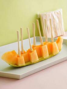 50/100/200pcs Disposable Mini Fruit Picks, Thick Suitable For Desserts, Sandwiches, Salads, Buffets, Parties, Weddings, Picnics, Small Fruit Skewers, Party Supplies - Multicolor - View 4