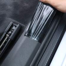 3PCS 5cm*3m Carbon Fiber Car Sticker Door Sill Scuff Anti Scratch Tape Protector UK - Black - View 7