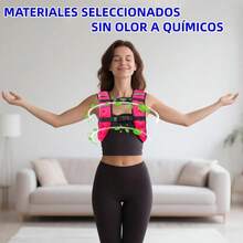 Chaleco Con Peso 5Kg 10Kg Chaleco de Peso para Ejercicio Weighted Vest Ajustable Ergonómico con Correas Reforzadas Rayas Reflectantes y Bolsa de Malla Ideal para Entrenamiento de Fuerza Fitness Correr - Rosa - Ver 5