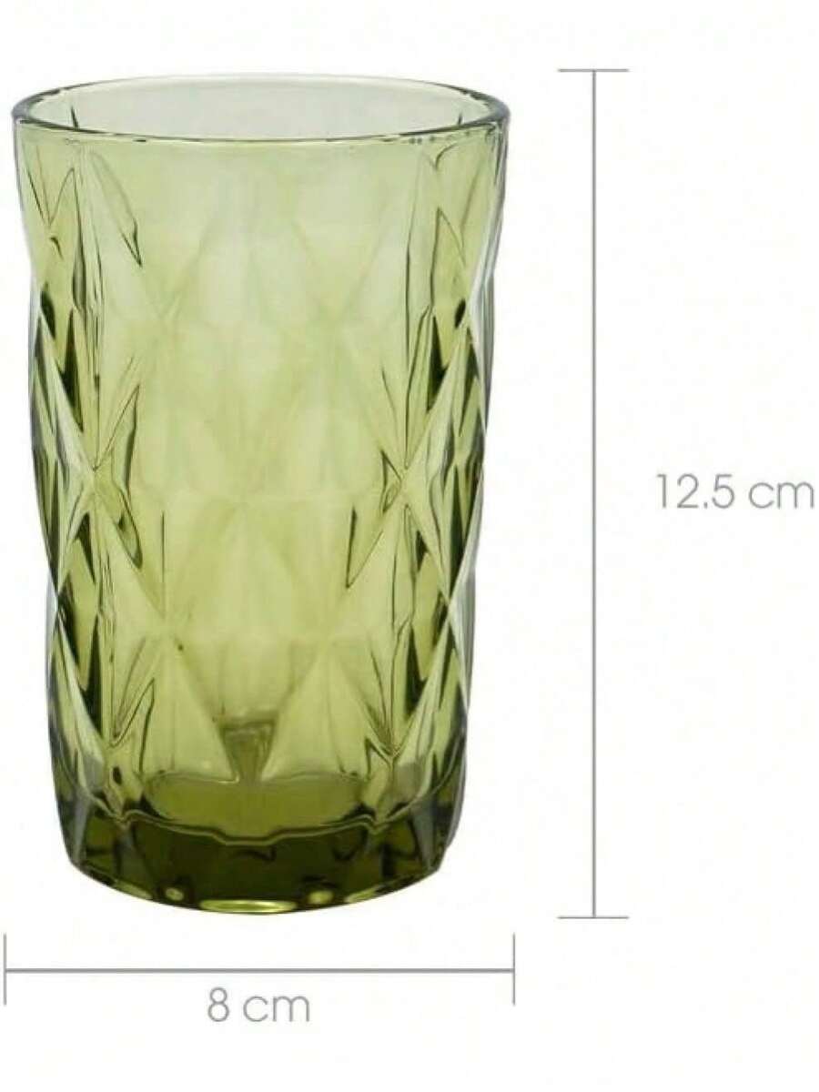 EstiloJuego De 6 Vasos De Vidrio Alto Uso Rudo Color Verde|   Apto Para Lavavajillas Ultraresistentes|   335 Ml O 11.3 OzVersióN Mejorada - azul - Ver 1