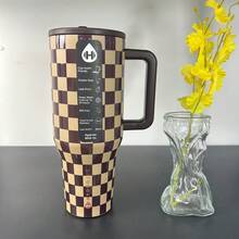 Hydro - Jug Traveler - 40 Oz Autumn Checkers Brown Tumbler - Brown Checkerboard - View 5