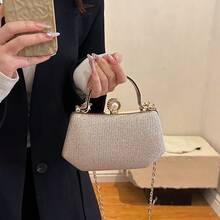Multineos Comercial Women's Crossbody Party Bag With Glitter Detail And Waterproof Lining - Vàng - Xem 4