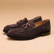 New Stylish Casual Loafers For Men, Simple & Versatile Breathable Formal Dress Shoes Suitable For Daily Commute, Work, Office Wear - Dark Brown - View 17