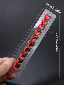 10 piezas Clips de pelo con diseño de corazón para niñas, estilo hippie de moda, anillo de pelo para accesorios de cabello, joyería para trenzas, Día de San Valentín - Multicolor - Ver 6