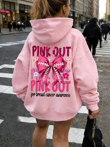 1件装少女保暖内衬蝴蝶印花粉色连帽卫衣，青少年学生服装，适合儿童秋冬季长袖上衣 - 粉色 - 查看 2