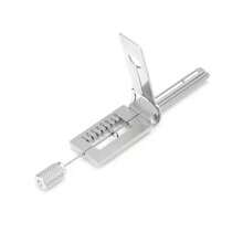 Locksmith Tools, Two-In-One Car Key Tools, Professional Locksmith Tools, Semi-Circular Lock-Picking Tools - Silver - View 2