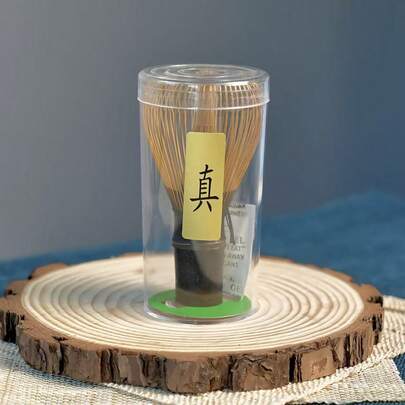 Natural Purple Bamboo Matcha Whisk, Japanese Style Matcha Tea Brush, Authentic Matcha Tea Ceremony Tool