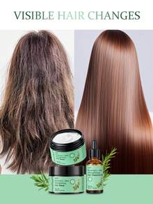 Set de cuidado del cabello con romero, máscara capilar y aceite de romero para engrosamiento y fortalecimiento del cabello, acondicionador profundo máscara capilar para cabello seco y dañado, aceite para el cabello para un cabello talla grande fuerte y saludable - otro - Ver 2