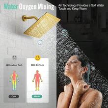 htyCabezal de Ducha de Lluvia de Alta Presion12 pulgadas Ducha de Lluvia de Acero Inoxidable para el Baño Regadera Cuadrado de Alto flujo para Baño Ahorro de Aguayfg - 12 pulgadas - Ver 8