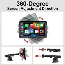 2026 New Model 2-In-1 Wireless CarPlay And Android Auto 7-Inch Car Radio Multimedia Video Player, Wireless CarPlay And Wireless Android Auto, Portable Universal Car Display With Camera - A - View 7