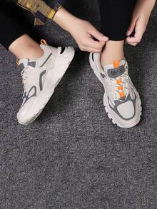 zapatos para hombre tenis de hombre tenis para hombre Zapatos casuales unisex con bloques de color, zapatillas para correr y deportivas. Cómodos, transpirables, ligeros y fáciles de usar. Elegantes y modernos, perfectos para vacaciones y salidas. - Naranja - Ver 5