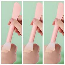 Soft Silicone Dual-Headed Face Mask Brush And Spatula - Low Irritation, Easy To Clean Beauty Tool, Suitable For Makeup, Soft Texture, Fragrance-Free, Face Applicator