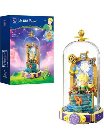 EstiloEstiloPANTASY Le Petit Prince Set de Bloques de Construcción Puerta Estrellada Modelo Creativo DIY con Minifigura y Cubierta de Transparente, Regalo Perfecto Bloques Premium para Decoración del HogarVersión mejoradaVersión mejorada