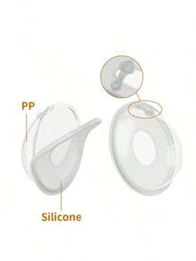 1pc/2pcs Silicone Nursing Cup, Milk Storage Cup, Protects Against Breastfeeding Pain, Collects Leaked Breastmilk, Soft & Flexible Silicone Material - Clear - View 6