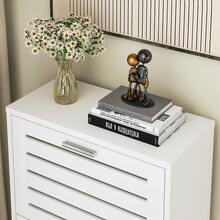 VECELO Shoe Storage Cabinet For Entryway With 3 Flip Drawers Slim Hidden Free Standing Organizer For Narrow Hallway - trắng - Xem 5