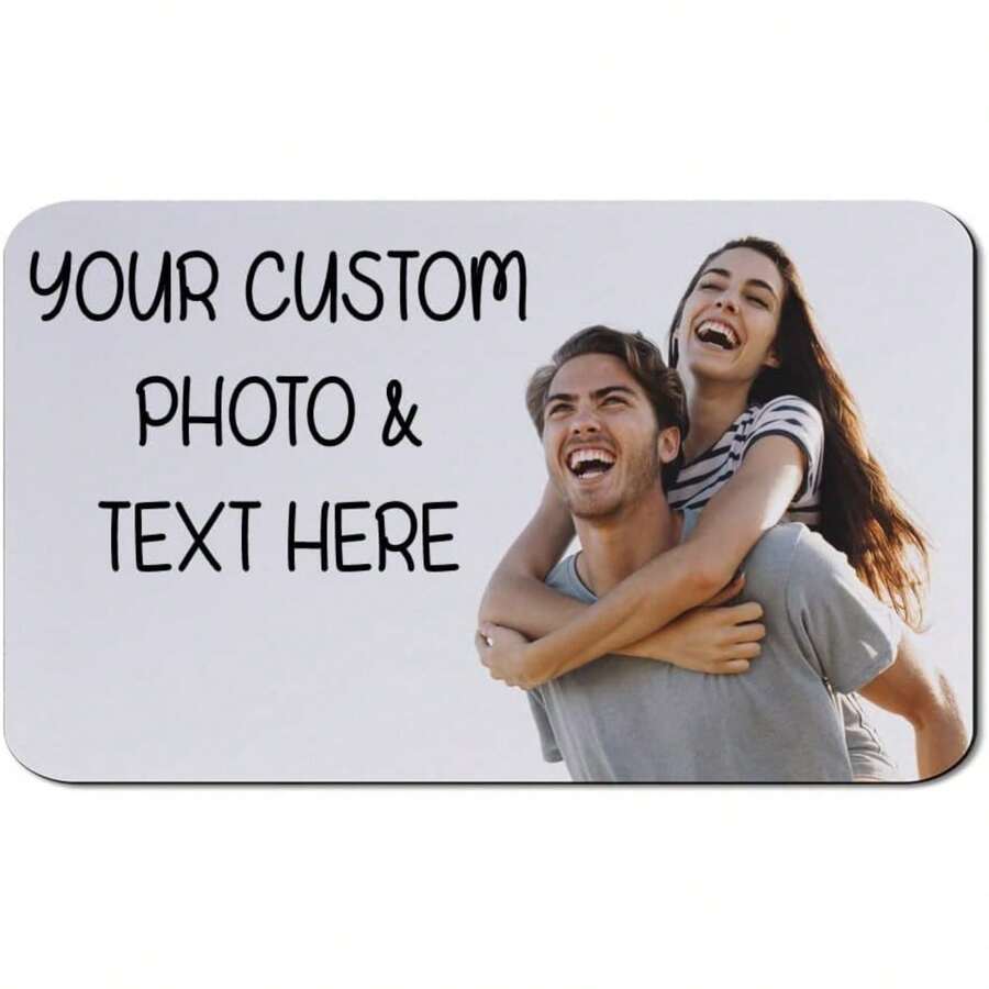 1PC Personalized Photo And Text Rectangle Mouse Pad With Stitched Edges, Custom Mousepad Gift For Girlfriend, Boyfriend, Wife, Husband,  Perfect Boy Gift For Birthday, Anniversary, Father's Day, Mother's Day, Christmas, 26 Years Back-To-School Season - 23.6" X 13.8" - 預設 - 查看 1