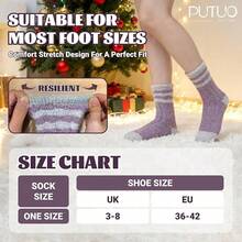 PUTUO Women Fluffy Bed Socks: Fleece Fuzzy Thick Winter Socks – Soft Cosy And Thermal For Ladies Perfect As Christmas Or Birthday Gifts