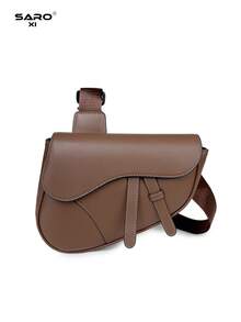 Men's Waist Bag Chest Bag Adjustable Shoulder Strap For Running Commuting Sports Outdoor Personalized Saddle Bag, Casual Street Style Crossbody Bag For Young Men , Zipper Shoulder Bag Lightweight Simple Solid Color Messenger Bag Gun Holster Pouch Belt Bag Festival Phone Bag