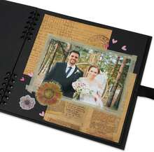 Vienrose Large Scrapbook 12x12 Inch, Photo Album Scrapbook DIY Black Thick Kraft Paper Memory Book, Scrap Book Photo Albums For Couple Baby Wedding Family - ColorC - View 4